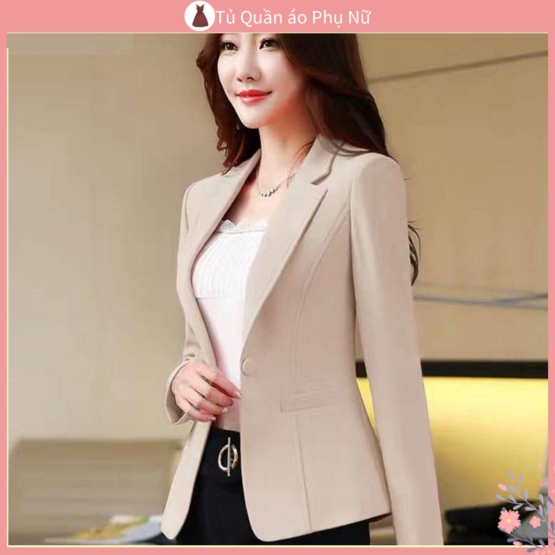Áo Khoác blazer O kho n 2 l p p n u tr k phong c ch H n Qu c 2022 Phiên Bản Mới Đơn Giản Mỏng Vừa Vặn phong Cách Hàn Quốc Áo Khoác Nữ Phong Cách Hàn Quốc Thời Trang Mùa Thu
