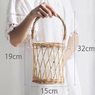 Mới Giỏ Đan Mây Tre Thủ Công Đựng Hoa Tiện Dụng