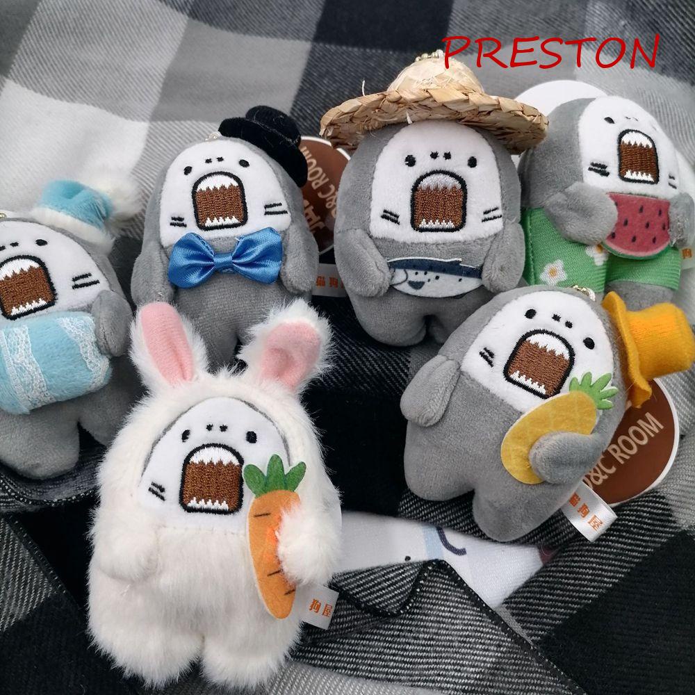 Preston Móc Khóa Hình Cá Mập Nhồi Bông Bằng Cotton PP Trang Trí Túi Xách / Xe Hơi / Quả Dứa Cá Tính