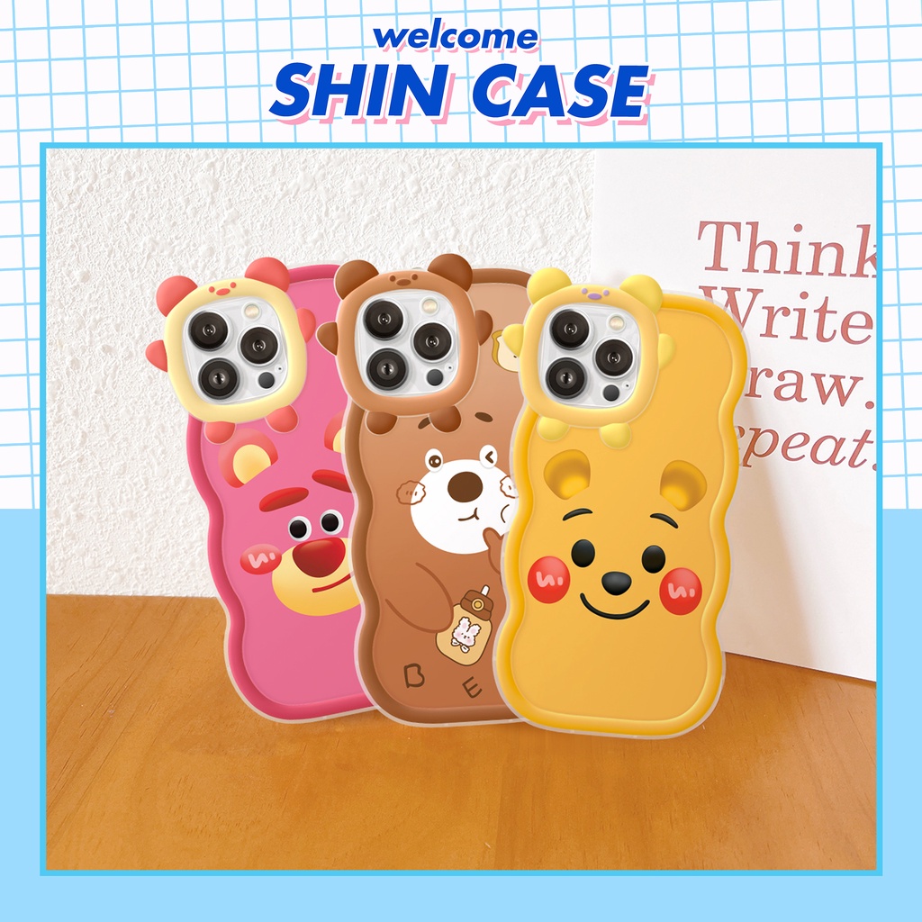 Ốp lưng iphone viền gấu sóng Gia đình gấu 6/6plus/6s/6splus/7/7plus/8/8plus/x/xs/11/12/13/14/pro/max/promax/plus