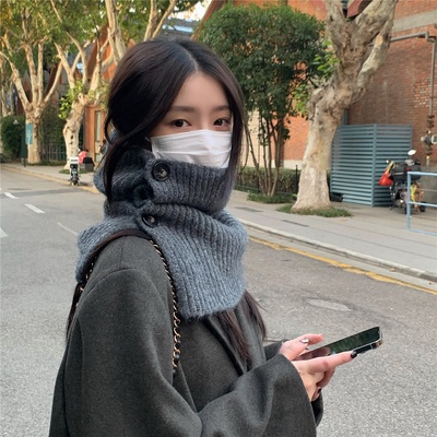 Khăn Choàng Cổ Bằng Len Thời Trang Mùa Đông Ấm Áp Dễ Thương Cho Nữ