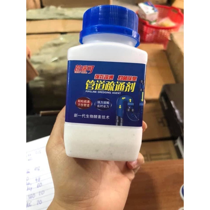 Bột Thông Tắc Cống, Bồn Cầu, Bồn Rửa Mặt, Đường Ống- nắp xanh- labi