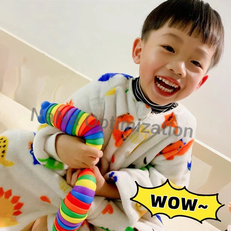 Đồ Chơi Hình Con Sâu Nhiều Màu Sắc Phát Triển Nhận Biết Sớm Cho Bé 1-3 Tuổi