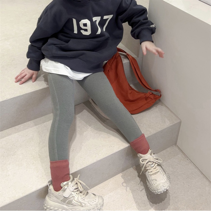 Quần Legging Lưng Cao Chất Liệu Dày Dặn Ấm Áp Thời Trang Cho Bé Gái