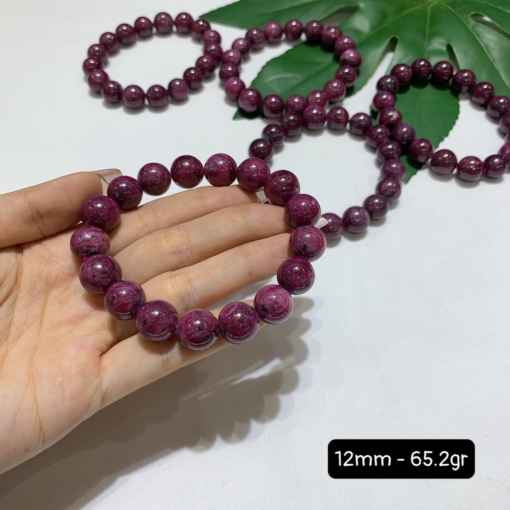 Vòng Tay Ruby Nam Phi 3A Size 7-13mm Mới Về
