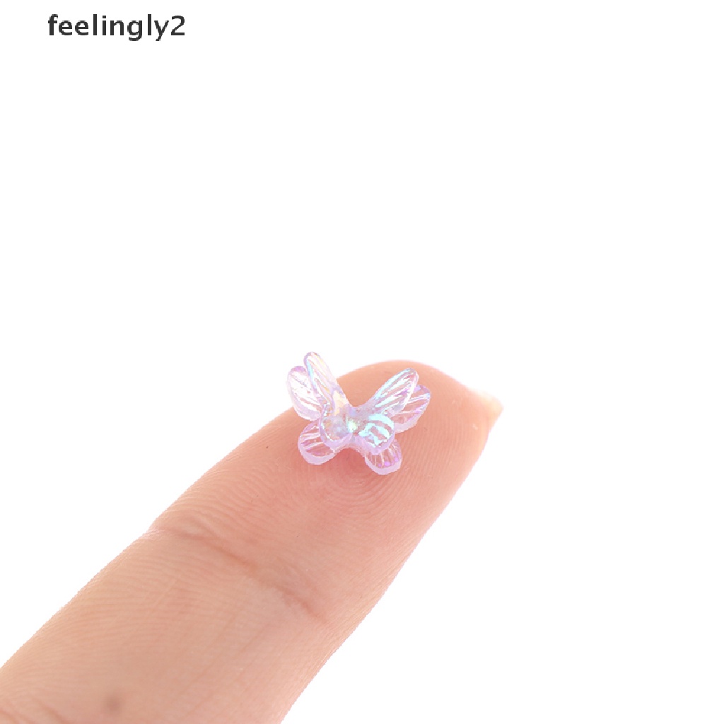 Bộ 20 Miếng Dán Trang Trí Móng Tay Hình Bướm Nhiều Màu Sắc DIY