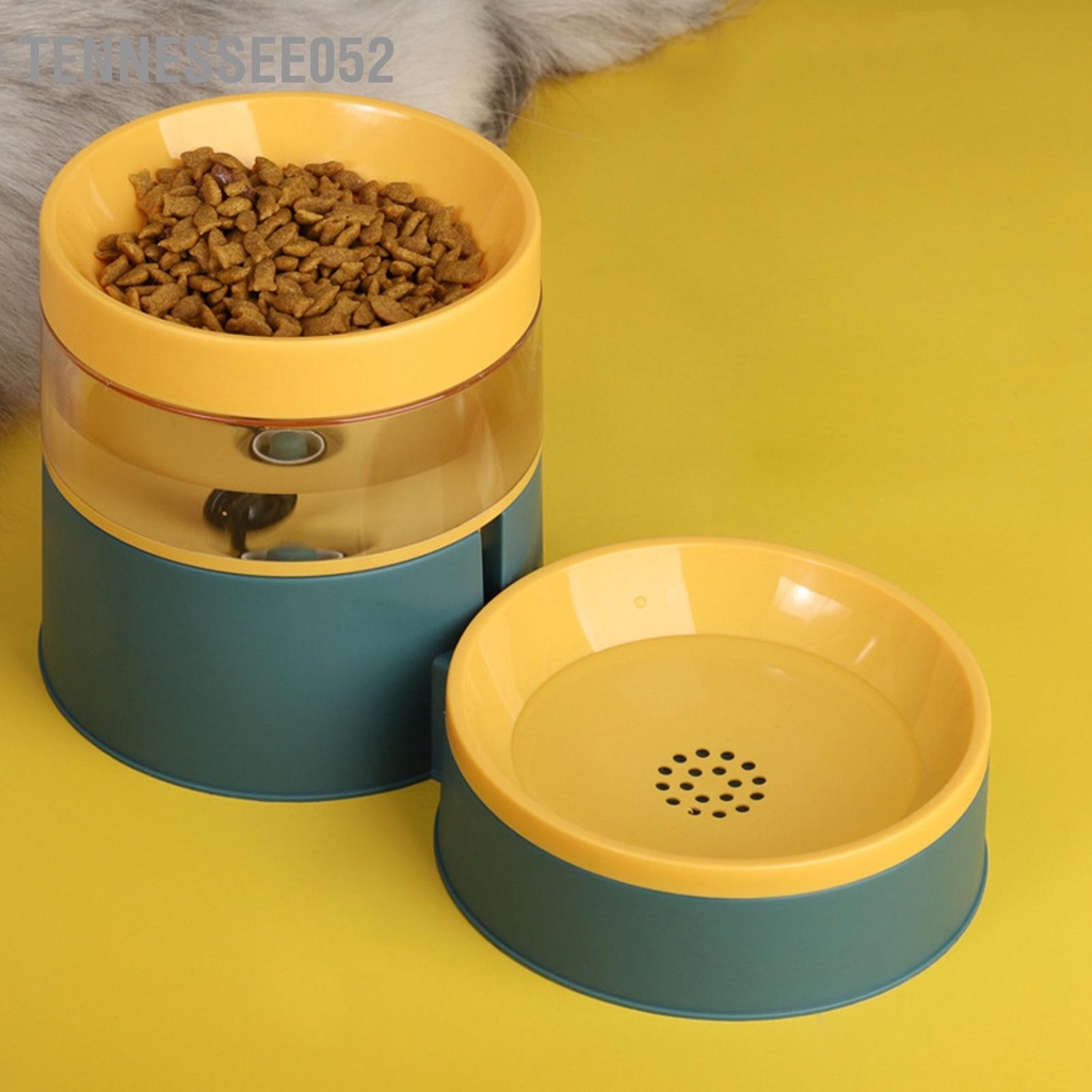 [Hàng HOT] Bát ăn chó mèo tự động - Bát nước uống tự động cho thú cưng 2 trong 1 nâng cao Bảo vệ cổ【Tennessee052】