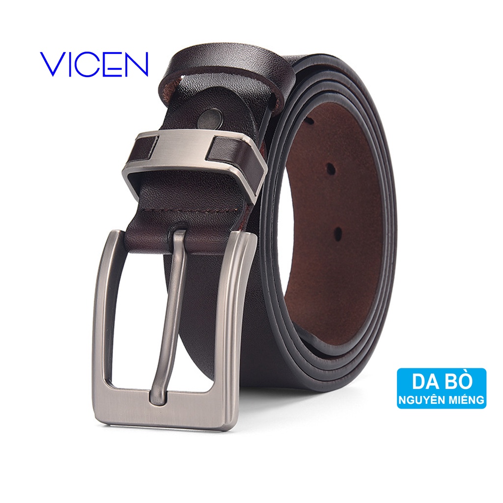 Dây Nịt Nam VICENZO Da Bò Cao Cấp Full Box Bh 1 Đổi 1, Thắt Lưng Nam Cao Cấp