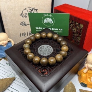 Vòng Tay Trầm Hương Tốc Tự Nhiên Cao Cấp Hạt Tròn Đơn -Vòng Tay Phong Thủy - Size Nam 14ly 16ly 18ly
