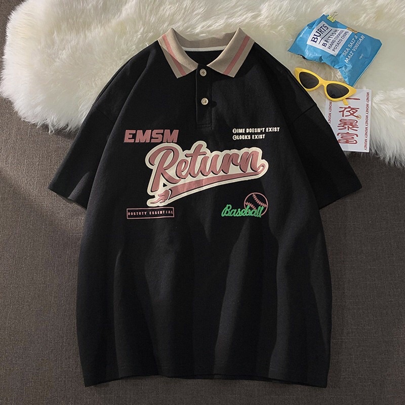 Áo polo tay lỡ dáng rộng unisex - return