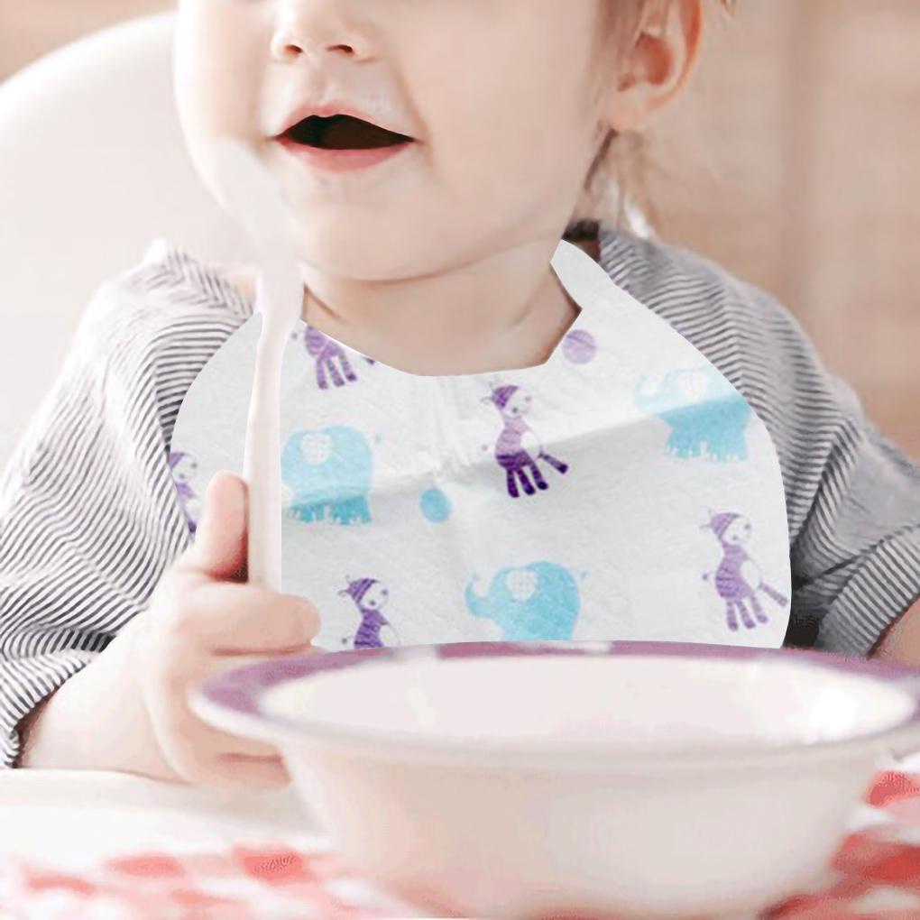 Set 20 Yếm Ăn Họa Tiết Hoạt Hình Dễ Thương Cho Bé