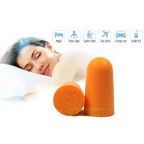 10 đôi nút tai 3M 1100, nút nhét tai chống ồn KHÔNG DÂY 3M, nút Bọt biển xốp mềm êm tai dùng được cả ngày