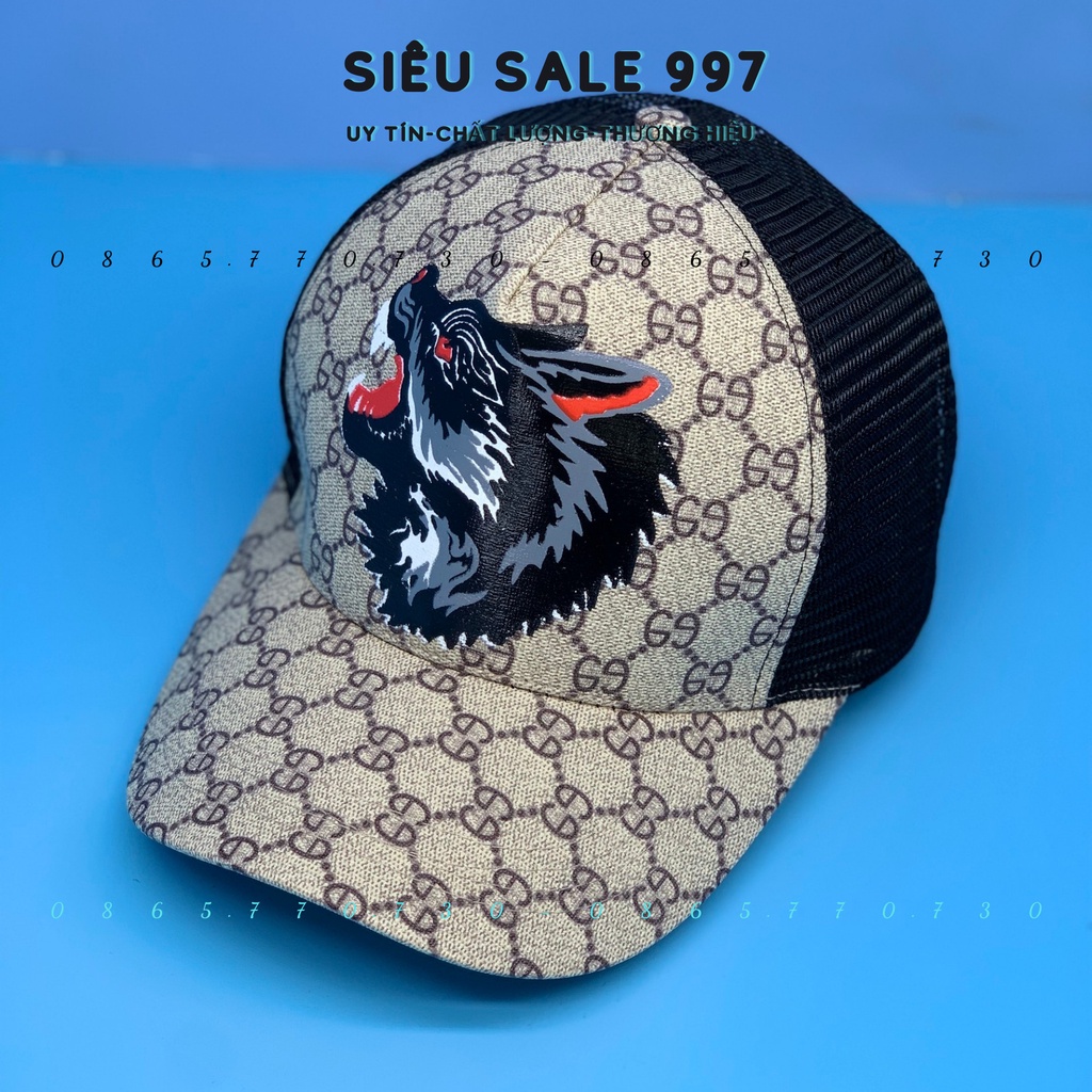 NÓN KẾT ĐẦU CON SÓI DA PHỐI LƯỚI CAO CẤP SIÊU NGẦU THỜI TRANG