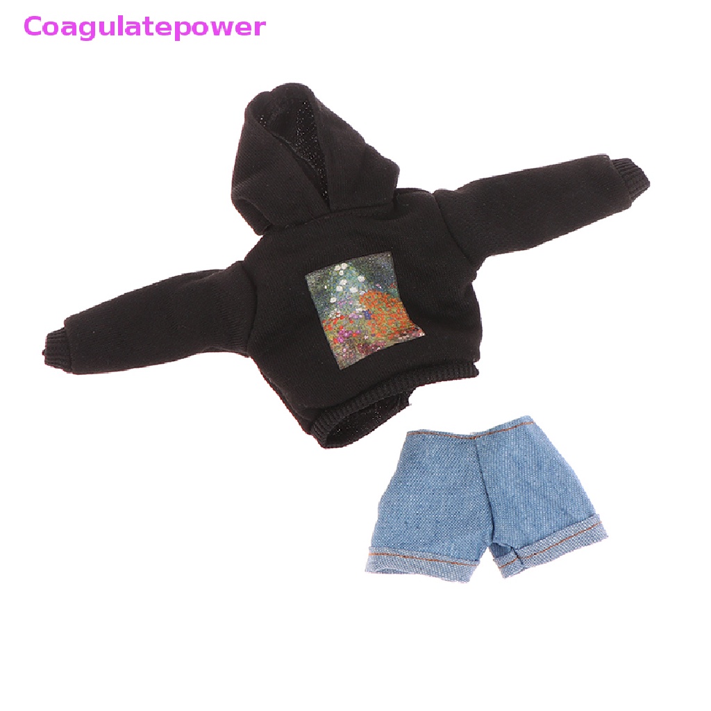 Set Áo Hoodie Và Chân Váy Ngắn Cho Búp Bê 30cm Tỉ Lệ 1 / 6