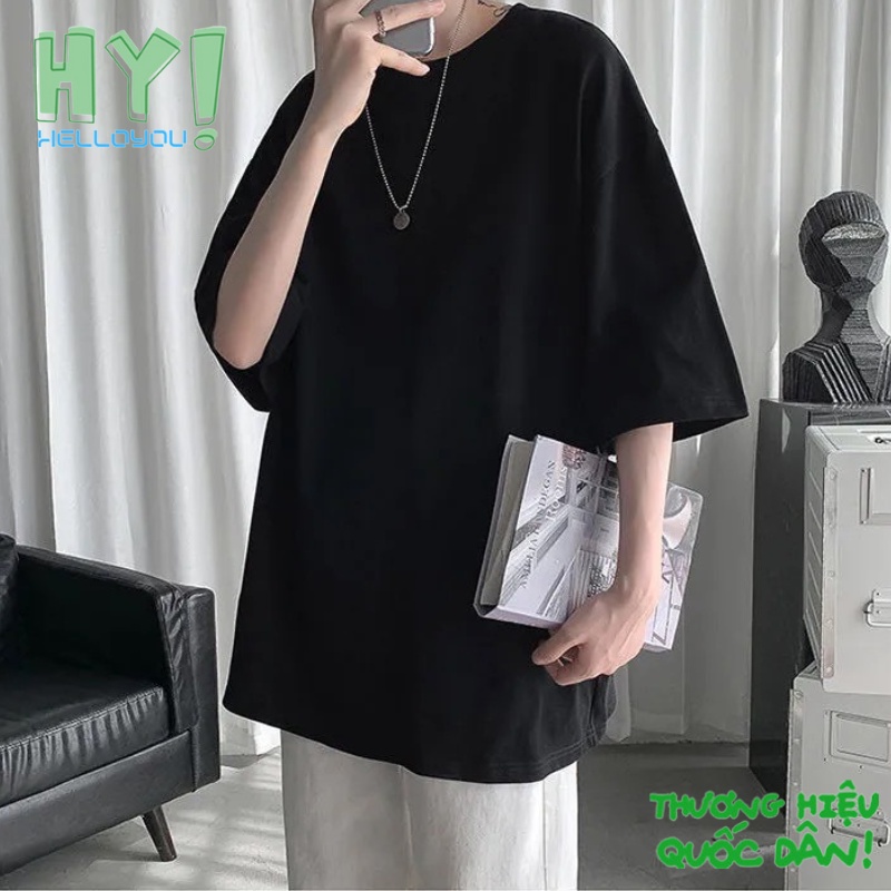 Áo thun xanh lá rêu underbroken local brand, Áo phông tay lỡ tshirt cổ tròn UNISEX nam nữ 100% Cotton HELLOYOU