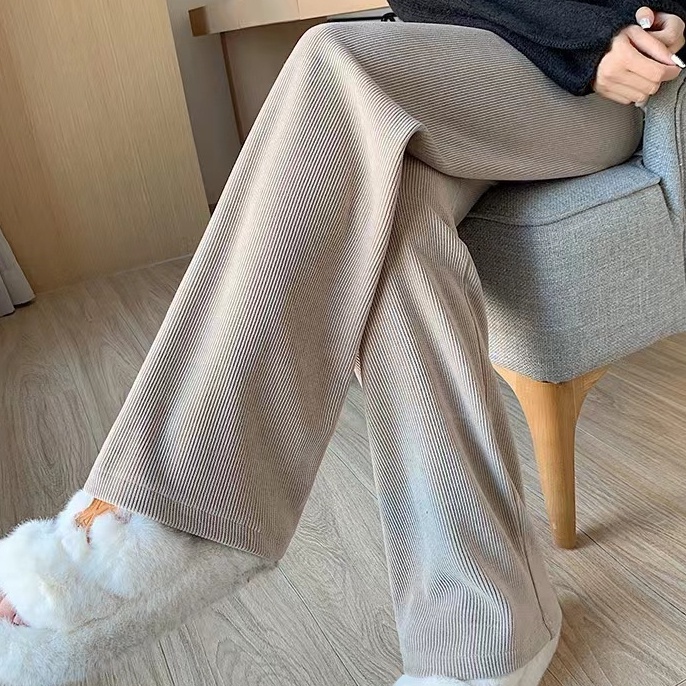 Quần dài SUXI ống rộng phối dây rút phong cách cổ điển thời trang dành cho nữ