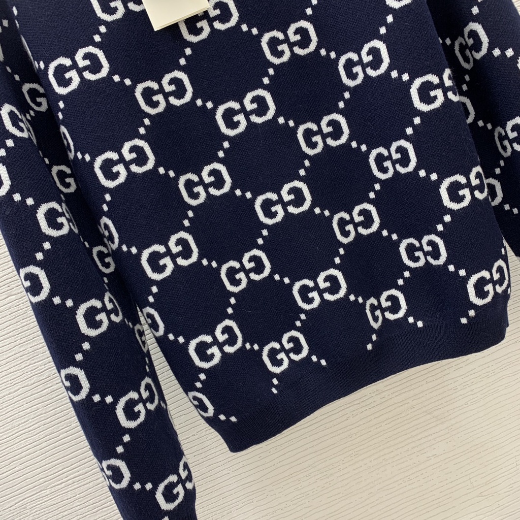 Áo len nam nữ Gucci GC GG hoạ tiết thương hiệu thời trang