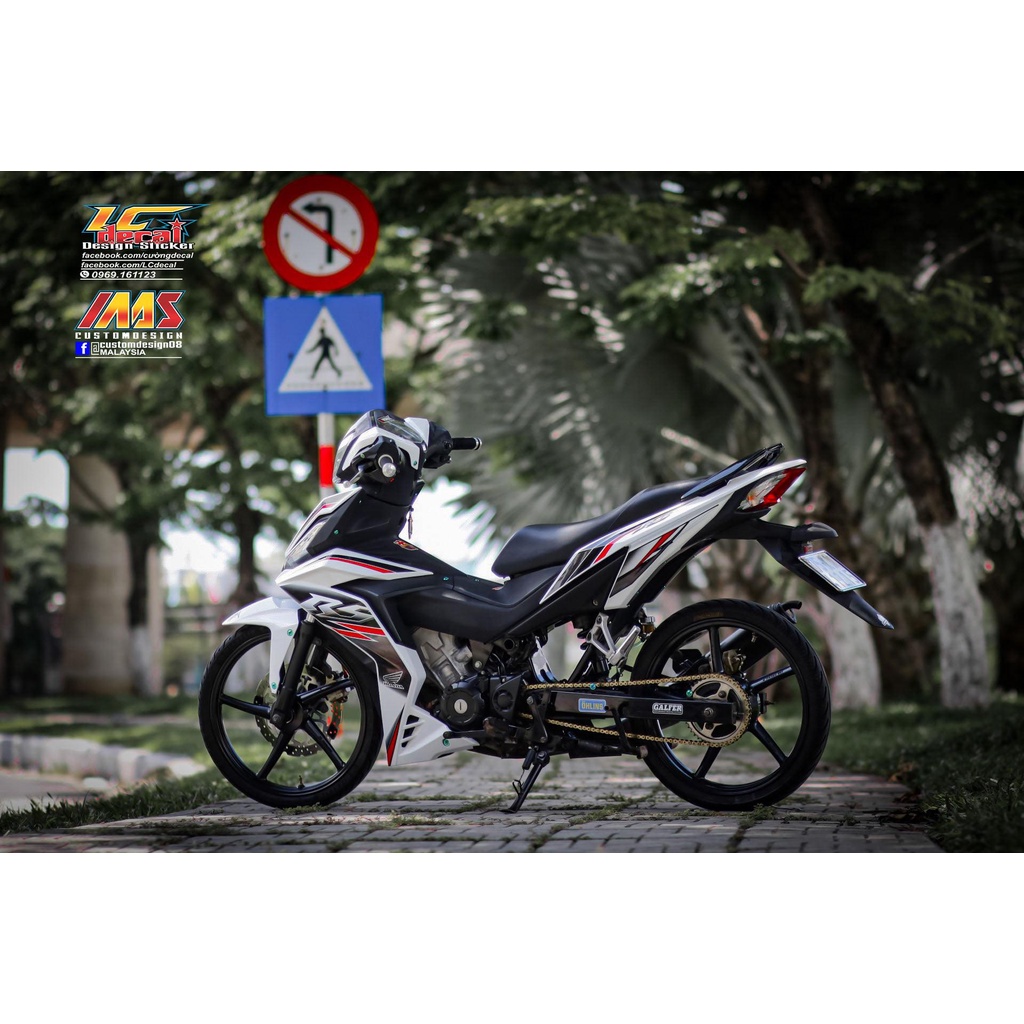 TEM RỜI mẫu RS trắng đỏ đen cho winner V1 - tem chuẩn form dễ dán - không bay màu