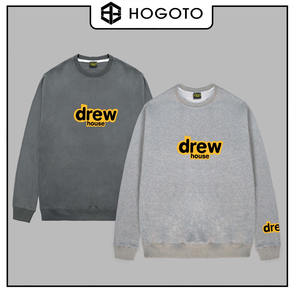 Áo nỉ bông SWEATER DREW HOUSE Hogoto shop , Áo nỉ unisex nam nữ form rộng oversize chất liệu Cotton