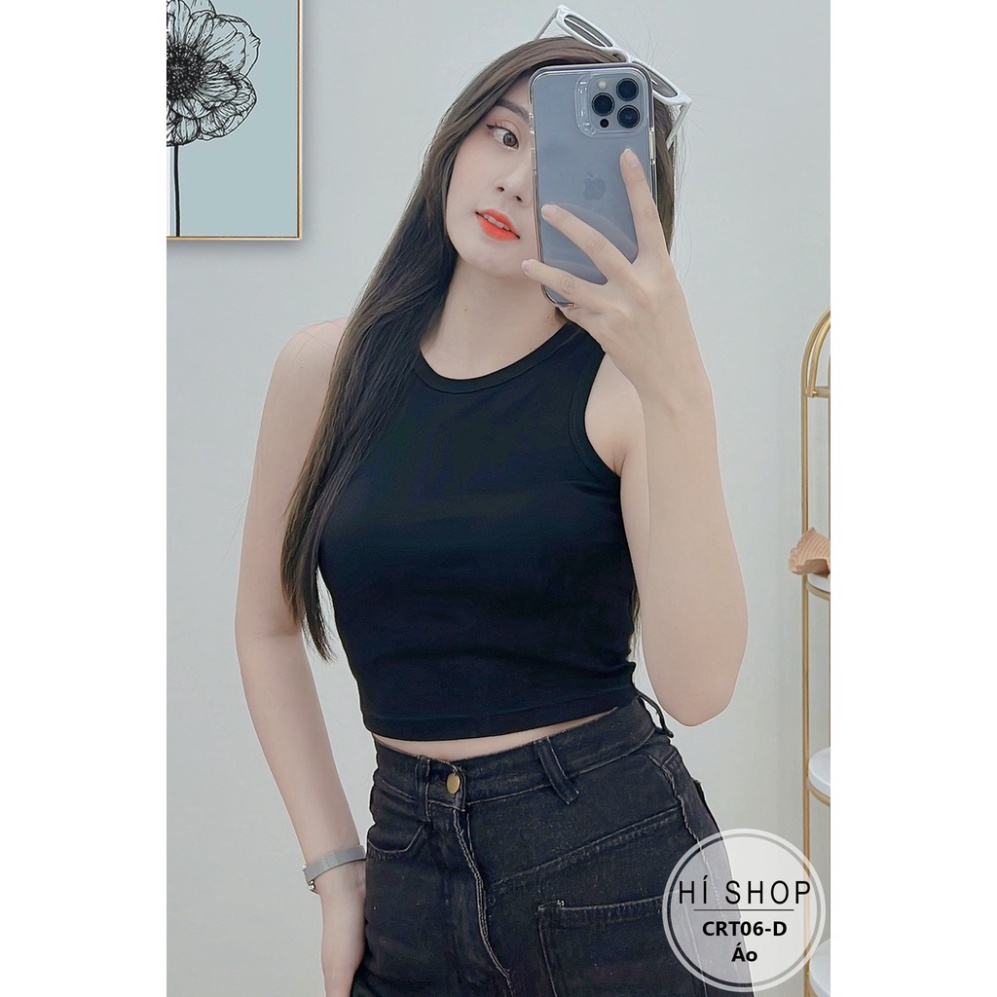 Áo Croptop ba lỗ nữ ngưc ôm Body chất liệu thun cotton 100% co dãn mạnh -T&T_store08