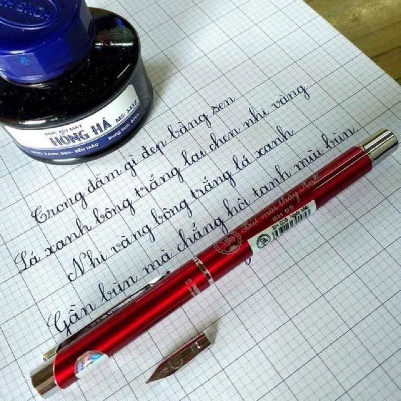Bút mài Thầy Ánh SH005 ngòi êm trơn và ngòi mài - Bút luyện chữ đẹp Ánh Dương