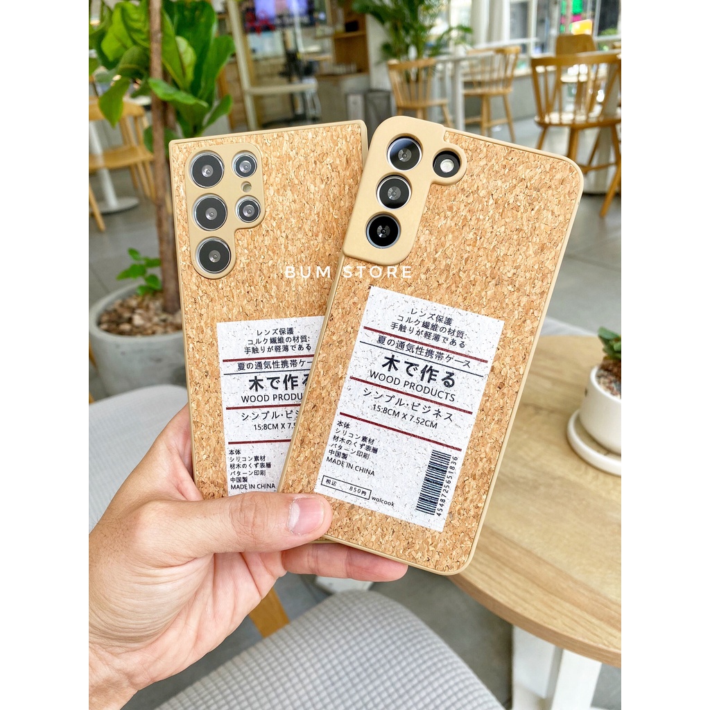 Ốp Lưng Samsung Galaxy S22 Ultra / S22 Plus / Note 20 Ultra Gỗ Ép Phong Cách Retro