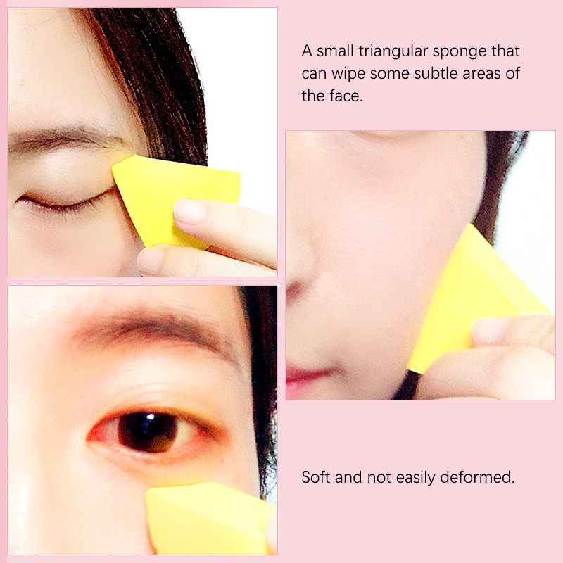 Set 20 / 50 Bông Mút Trang Điểm Hình Tam Giác 7 Màu