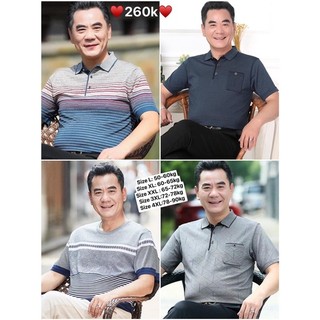 ♥️Đồ trung niên♥️Áo polo/cổ tròn ngắn tay cho bố/ông