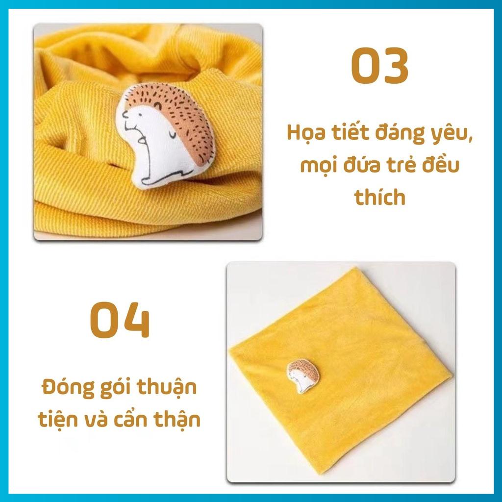 Khăn quàng cổ giữ ấm, khăn ống chống gió lạnh chất liệu nhung nhiều màu sắc cho bé