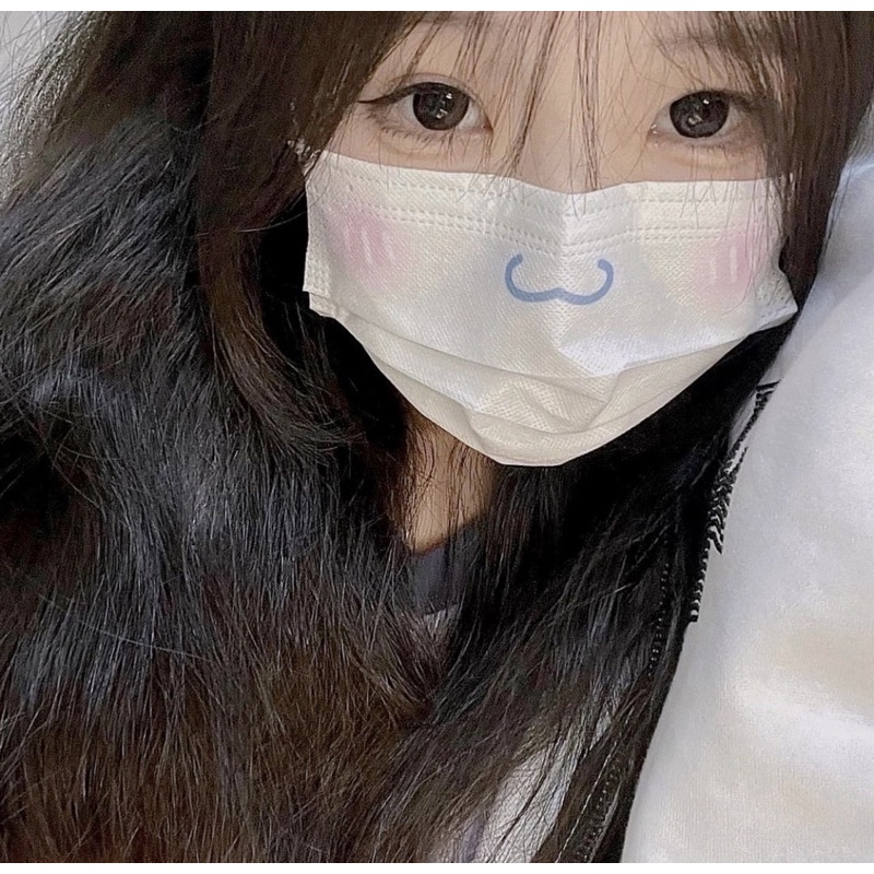 Khẩu trang gấu in hoạt hình dễ thương cho nữ