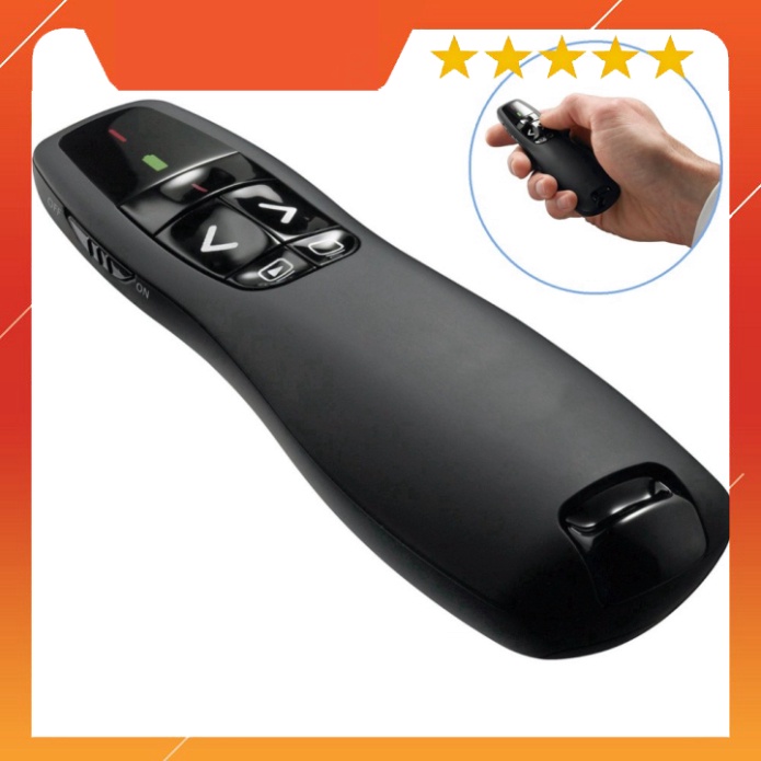 Bút chỉ laser điều khiển từ xa R400 2.4Ghz dùng khi thuyết trình PowerPoint