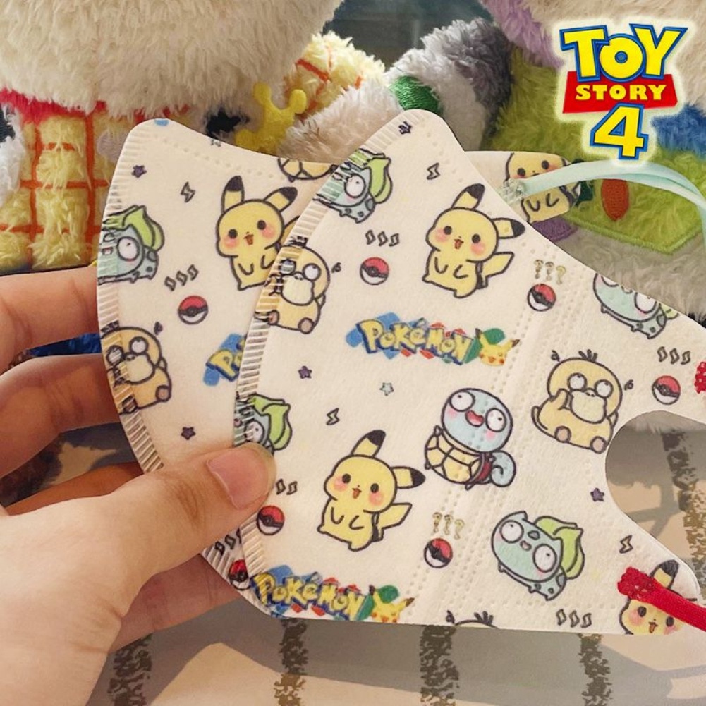 10 Chiếc Khẩu Trang Trẻ Em Hoạt Hình Picchu Trọn Gói Khẩu Trang Trẻ Em Có Vòng Đeo Tai Chống Bụi Y Tế Hoạt Hình Dễ Thương