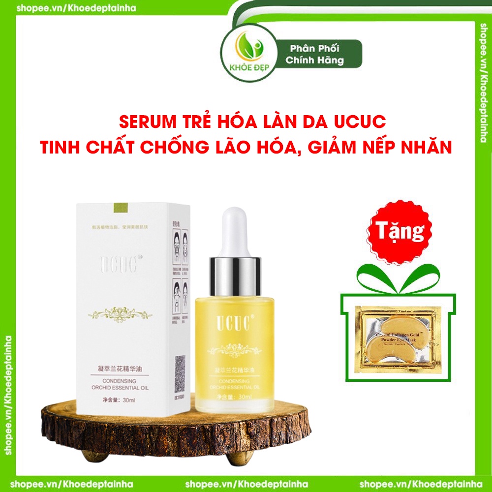 Serum trẻ hóa da UCUC nam nữ, ngăn ngừa lão hóa, xóa mờ nếp nhăn, giảm nám sạm, săn chắc cơ trắng da serum UCUC Đài Loan