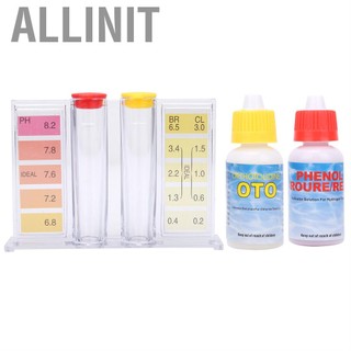 Allinit PH Chlorine Water Quality Test Kit Swimming Pool Tester Testing Box HD