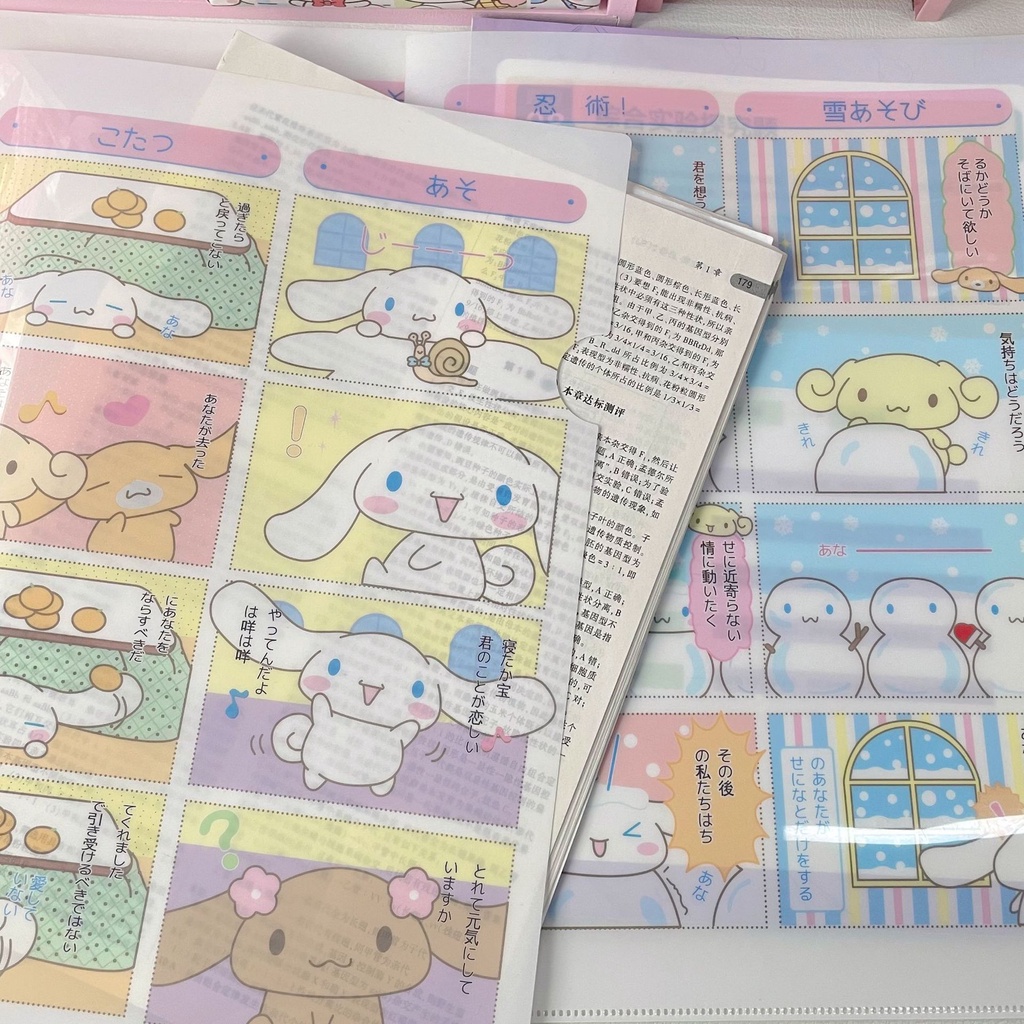 Túi Đựng Thẻ A4 Bằng PVC Họa Tiết Hoạt Hình Sanrio mymelody Kuromi Cinnamoroll Pachacco Dễ Thương