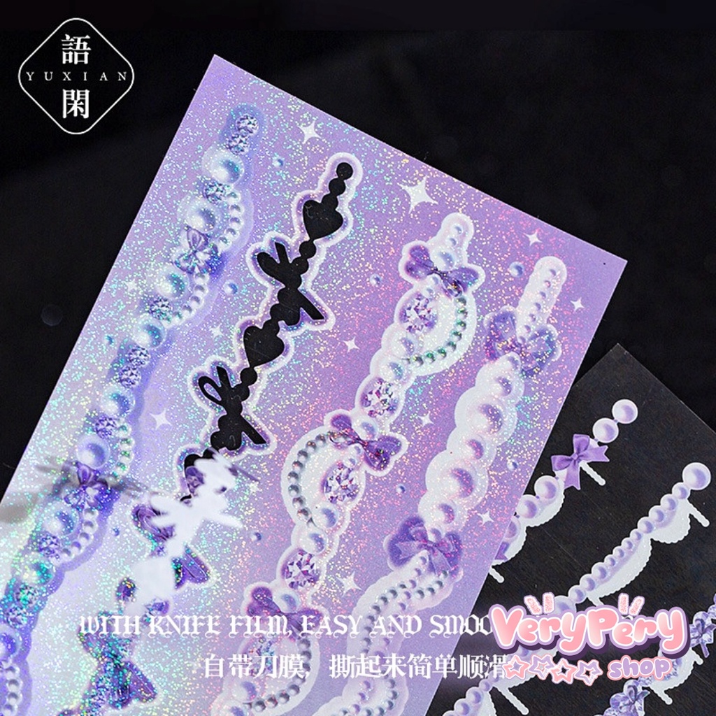 Tấm Sticker Dây Nơ Ruy Băng Trang Trí Toploader, Sổ Tay