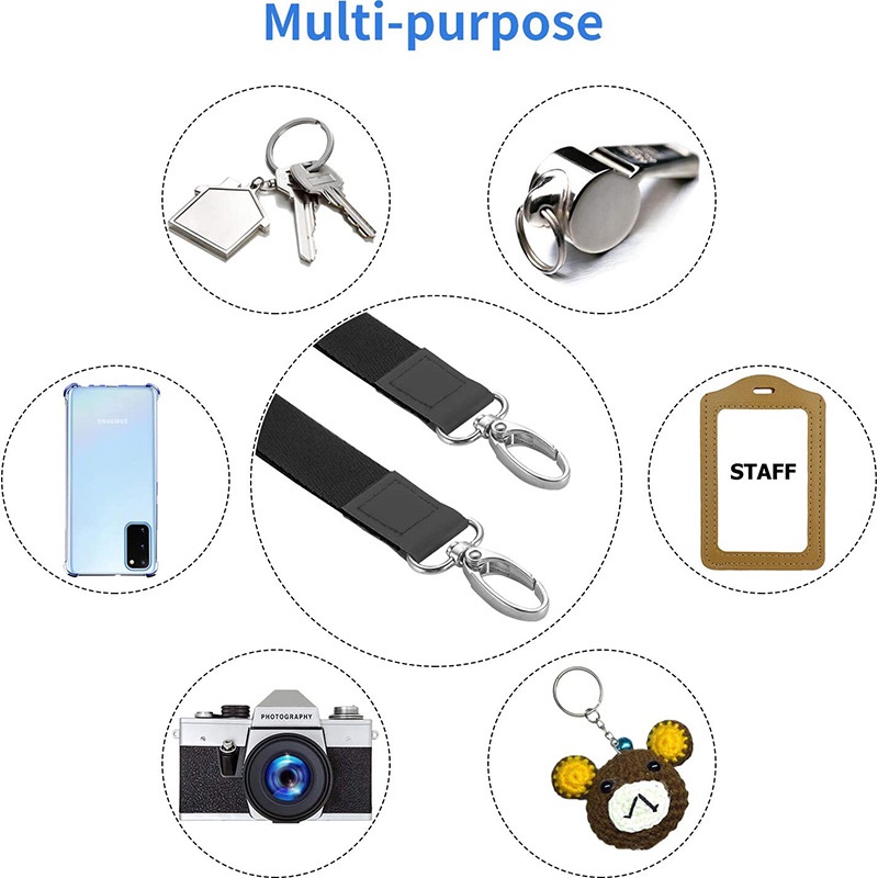 Dây Đeo Ngắn + Dài Có Đệm Kết Nối Điện Thoại / Móc Khóa / Thẻ ID