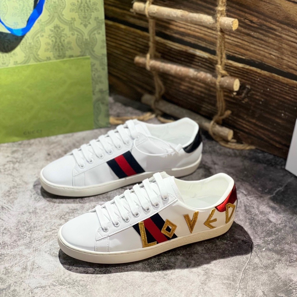 Giày thể thao GC 3 vạch LOVED thêu mẫu mới hàng cao cấp cực chất  - Ảnh Thật