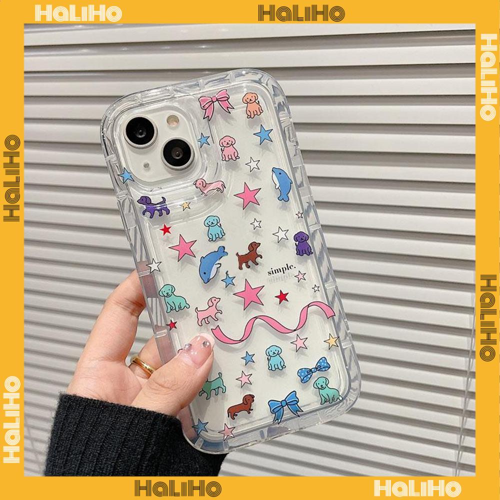 Case For iPhone 14 Pro Max TPU Soft Jelly Airbag Case Cartoon Cute Animals Clear Case Camera Protection Shockproof For iPhone 14 13 12 11 Plus Pro Max 7 Plus X XR