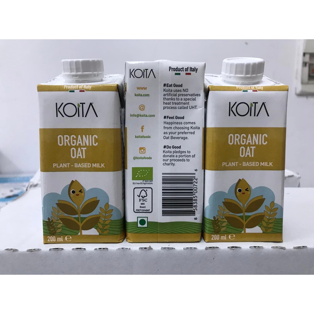 Sữa Yến Mạch hữu cơ Koita 200ml
