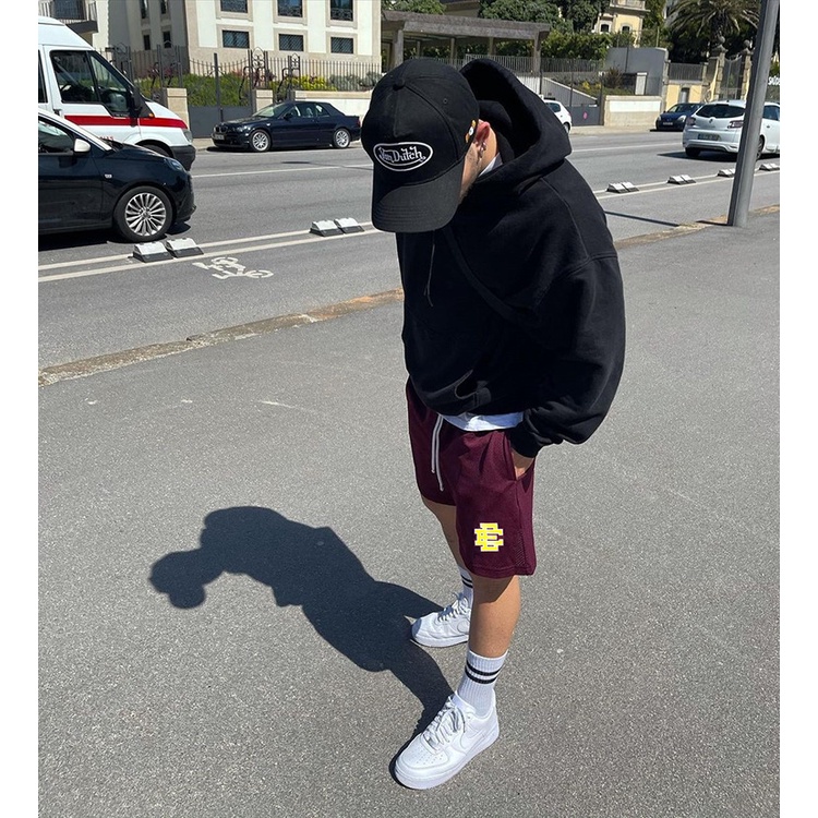 Quần Short Thể Thao Phối Lưới Thời Trang Đường Phố Cá Tính Cho Nam