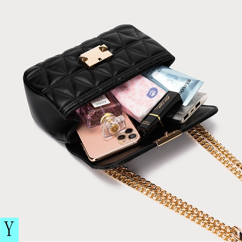 Túi Xách Đeo Vai Hình Vuông Cỡ Nhỏ Phối Dây Đeo Sợi Xích Thời Trang 2020 Cho Nữ