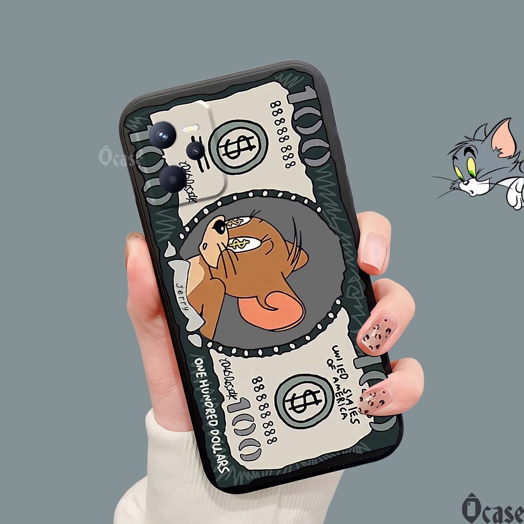 Ốp lưng Realme C35 / Narzo 50A Prime in hình Mèo và Chuột cạnh viền vuông có bảo vệ camera