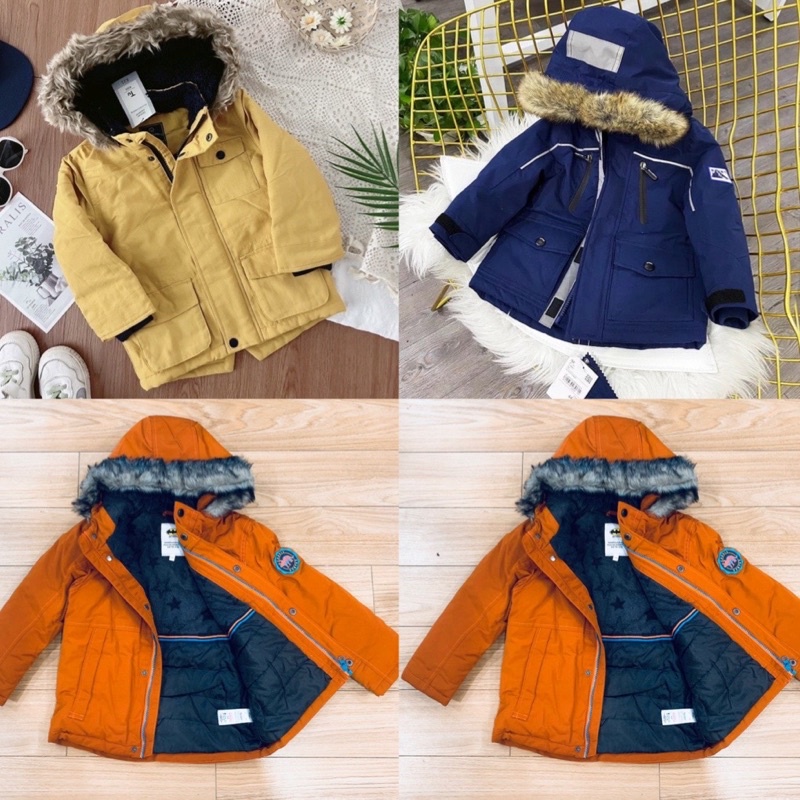 SP000393 Áo Parka kaki gió siêu xịn sò, size 12-30kg ( kèm ảnh + video) SP000198