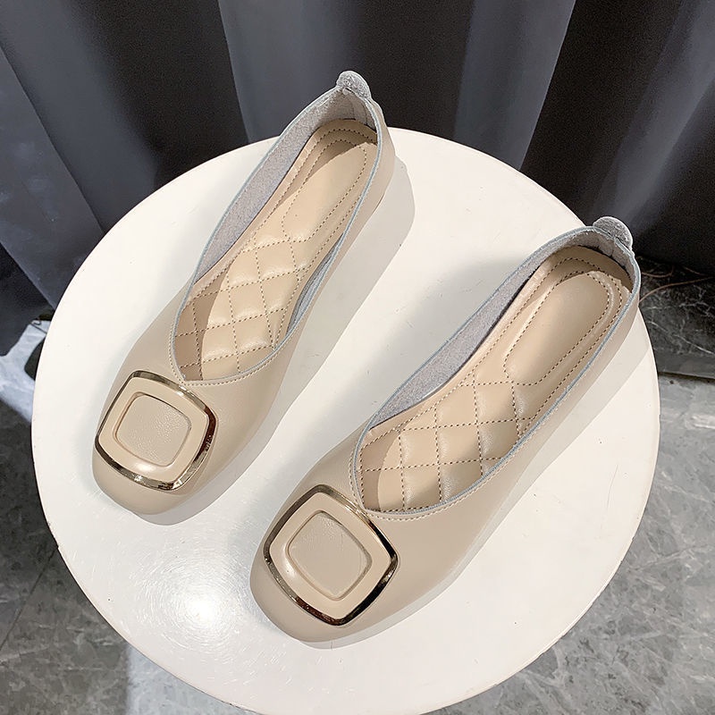 Giày Búp Bê Mũi Vuông Đế Mềm Chống Trượt Thời Trang Mùa Hè Cho Mẹ Bầu Size 35-43 41 42