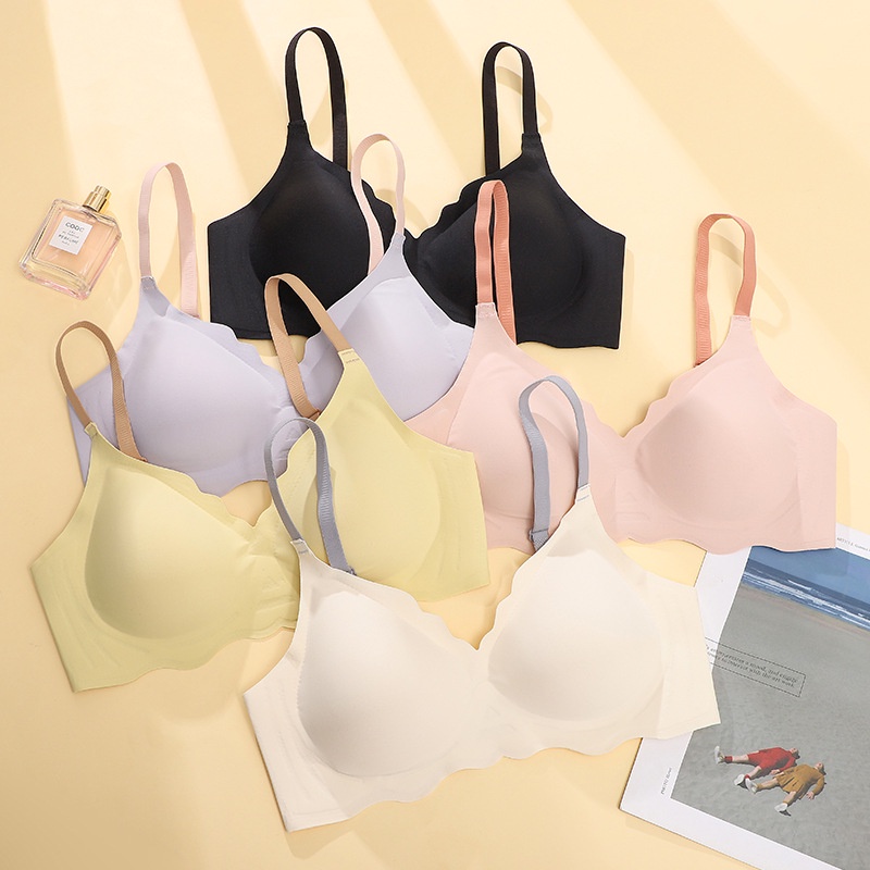 Áo ngực nữ cúp V không gọng - Áo lót nữ su mút mỏng, viền lượn sóng thoáng khí VALICA A929