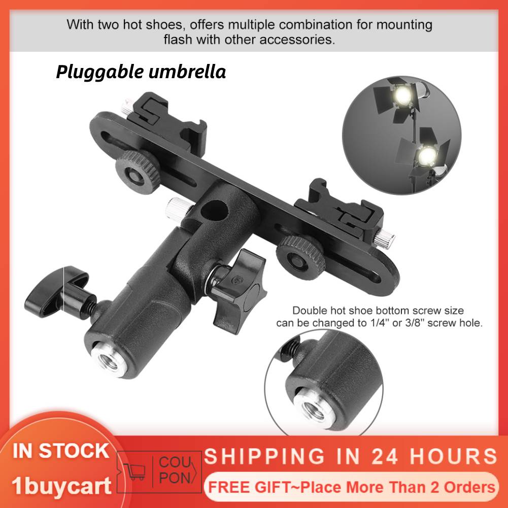 1buycart Flash Bracket Tripod Mount Hot Shoe Extension Camping for Camera