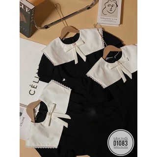 Đầm phối cổ nơ D1083