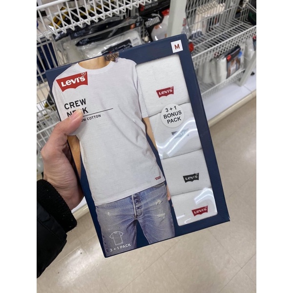 Set 4 áo thun nam Levi's cổ tròn premium cotton size S