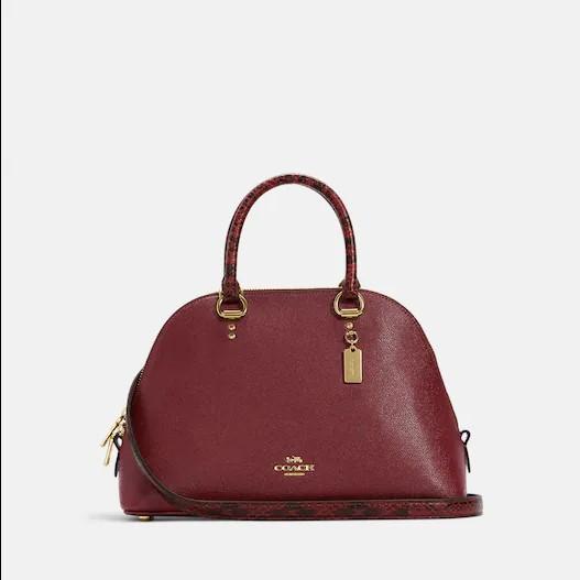 Túi xách COACH Katy Satchel màu Cherry - chính hãng
